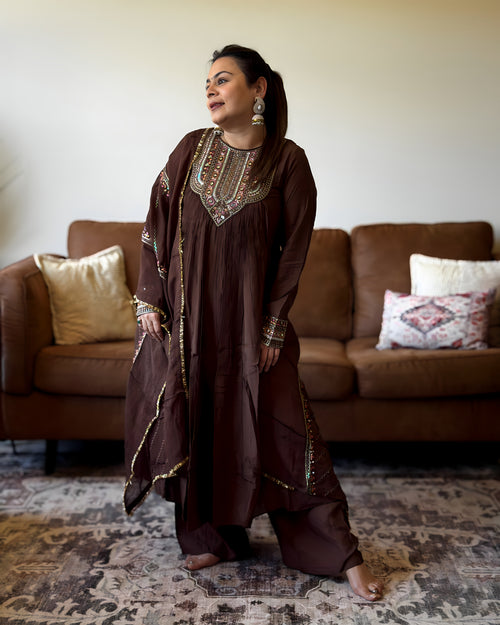 Brown Anarkali 