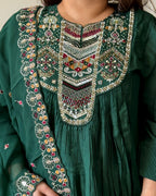 Bottle Green Anarkali
