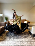 Black & Green Gamthi Chaniya Choli for Women | 18 Meter Gher