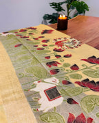 Kesari Haat Hand-Painted Cotton Silk Saree