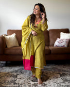 Parrot Green Dola Silk
