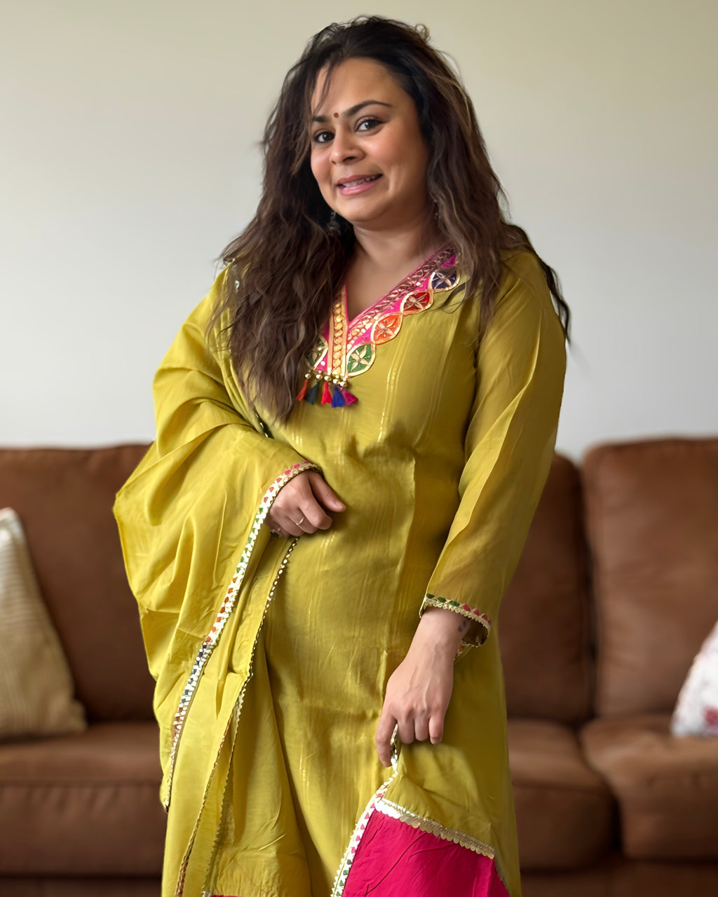 Parrot Green Dola Silk