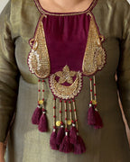 Mehendi Green Tassels