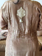 Copper Shimmer Glass Tissue Kurta Set for Women