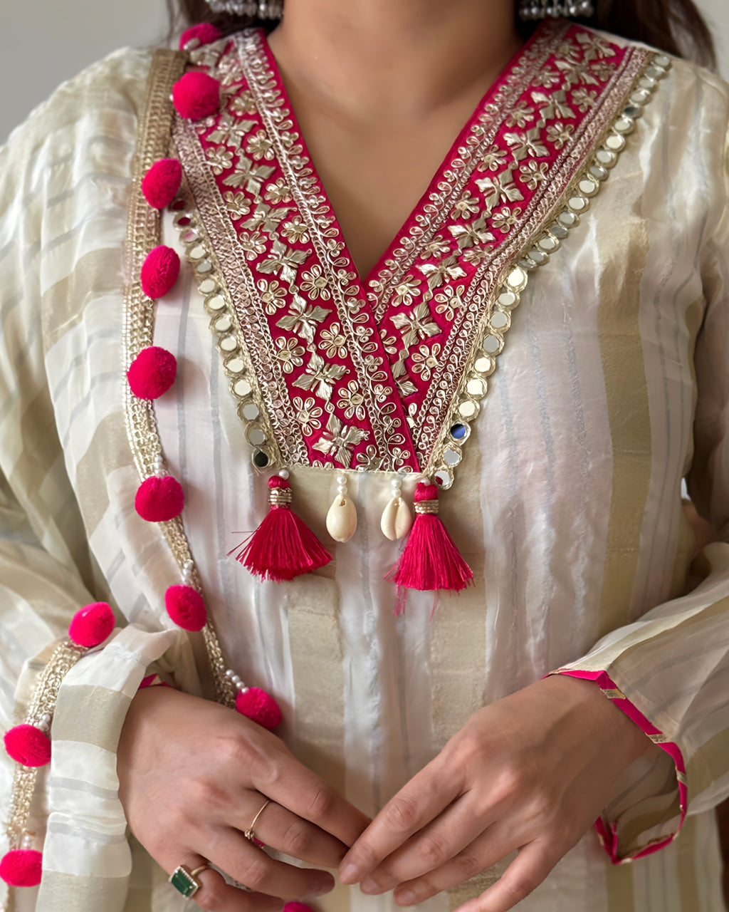 Ivory Pink Gota