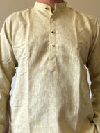 Light Green Linen Men Kurta