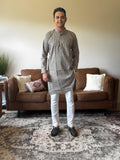 Grey Linen Men Kurta