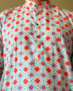 Multicolor Cotton Men Kurta