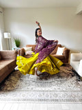 Green Gamthi Chaniya Choli 18M Gher with Vintage Dupatta