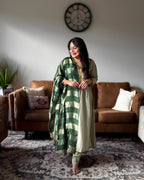 Dhwani wearing Pastel Green Mirror Anarkali available in Canada and USA
