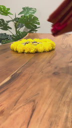 Rust Gold Chanderi Silk Saree with Zari & Tassel Pallu